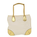 Gold Fabric Prada Handbag
