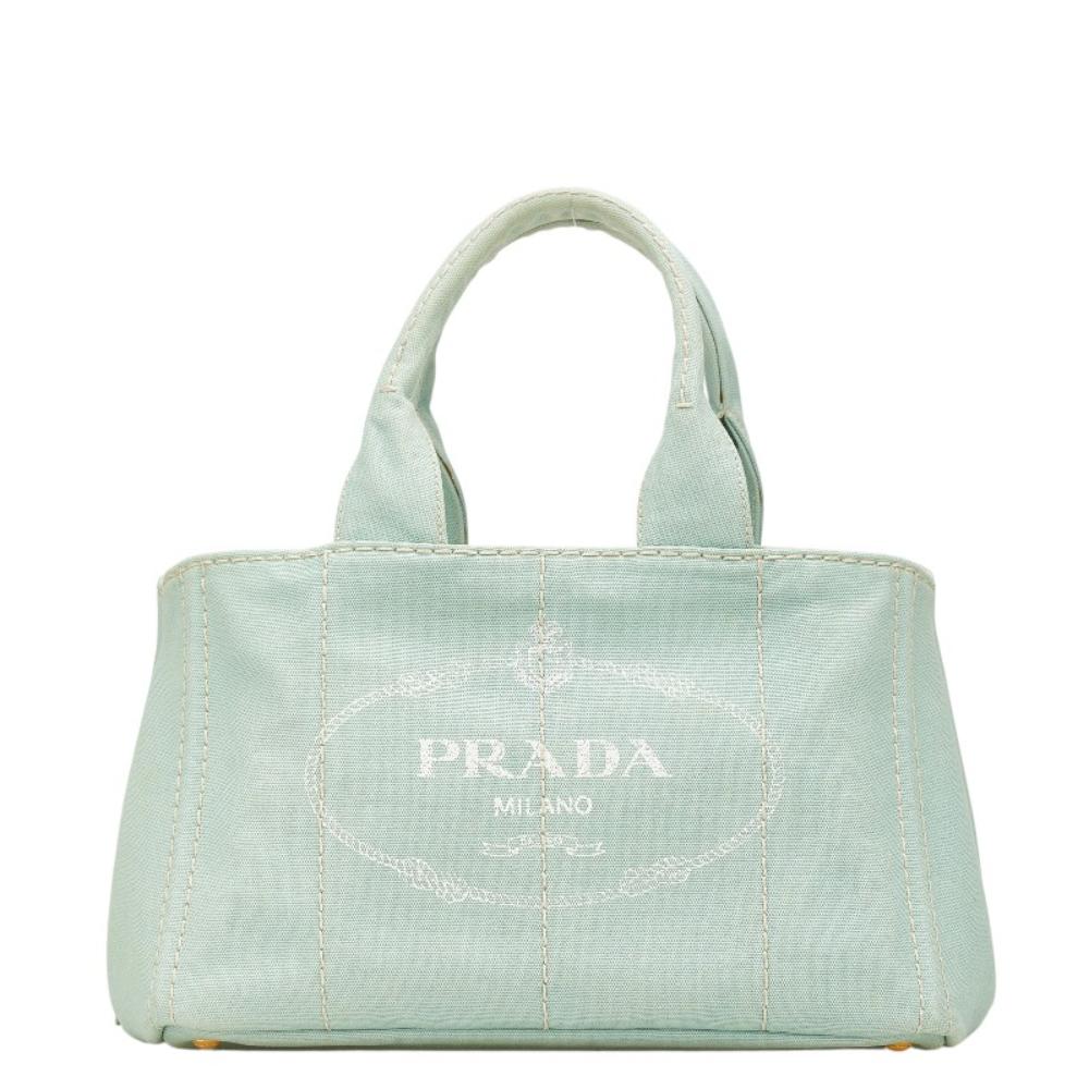 Green Canvas Prada Canapa Tote