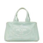 Green Canvas Prada Canapa Tote