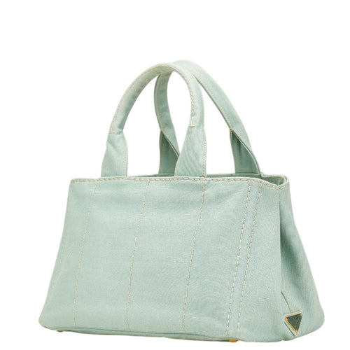 Green Canvas Prada Canapa Tote