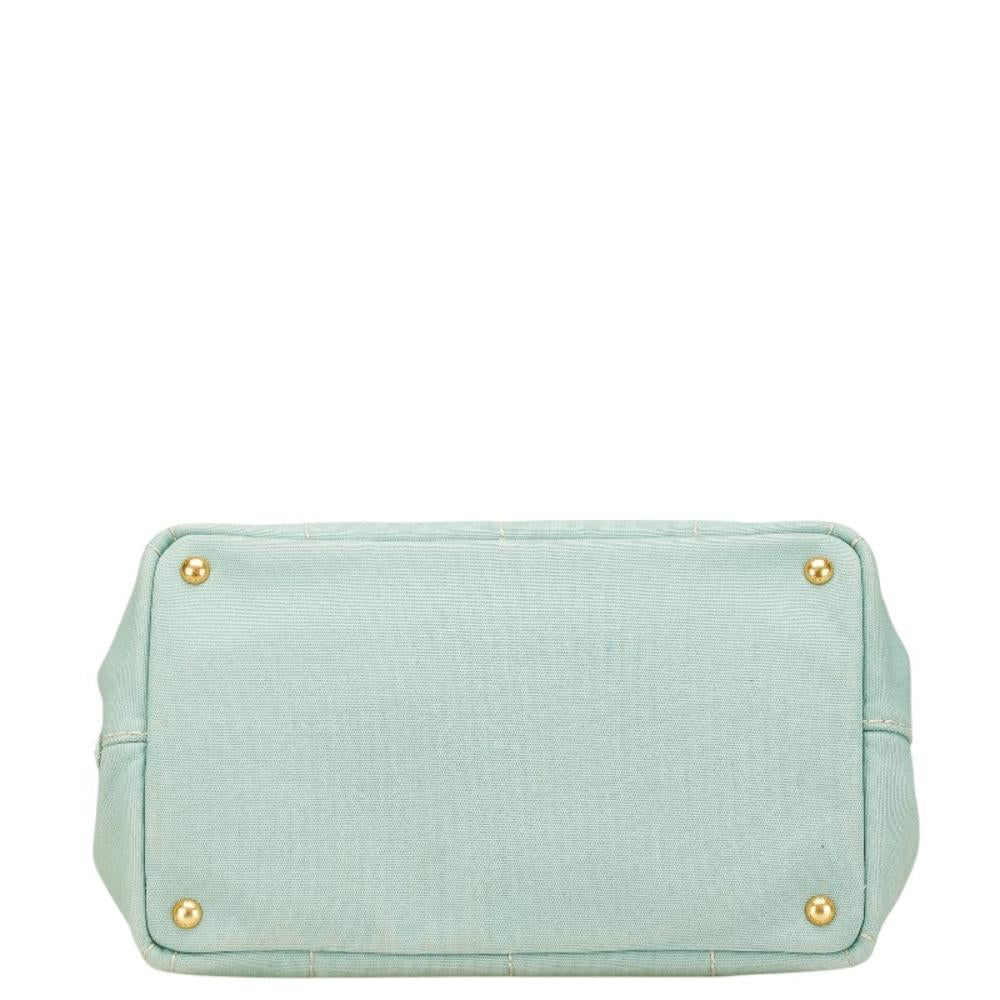 Green Canvas Prada Canapa Tote