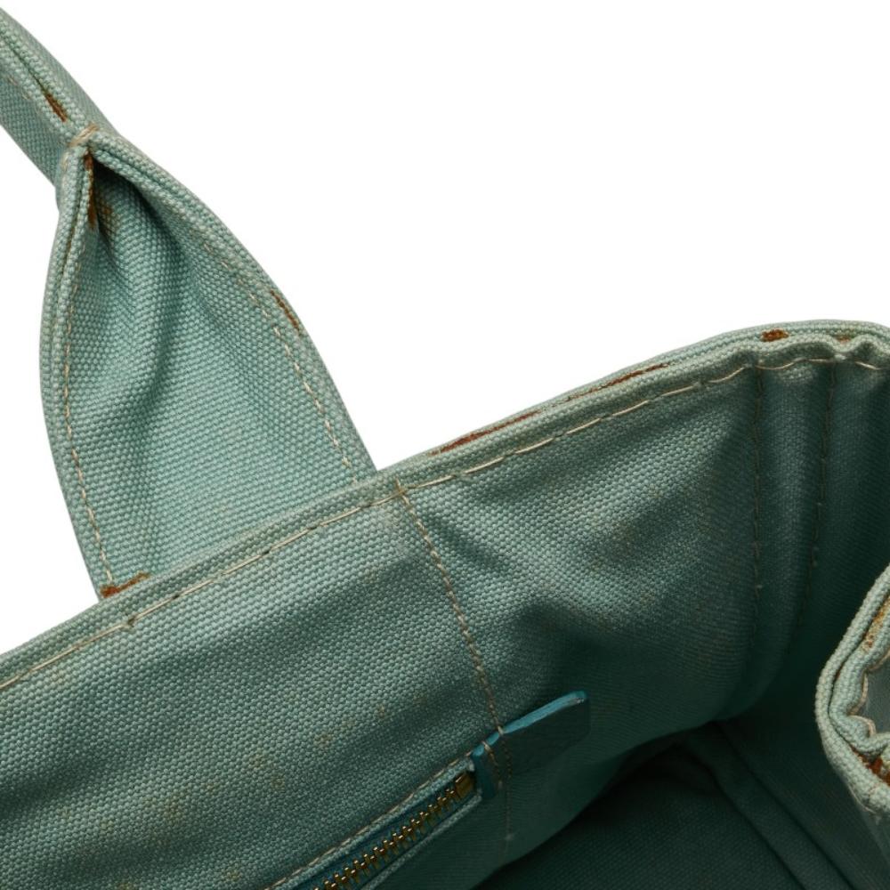 Green Canvas Prada Canapa Tote