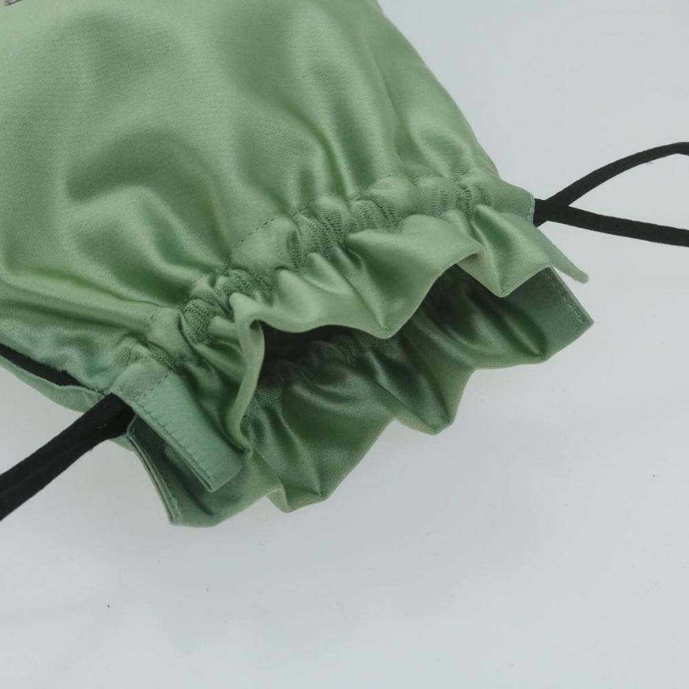 Green Fabric Prada Clutch