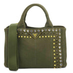 Green Fabric Prada Handbag