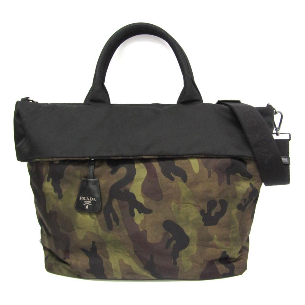 Green Fabric Prada Handbag