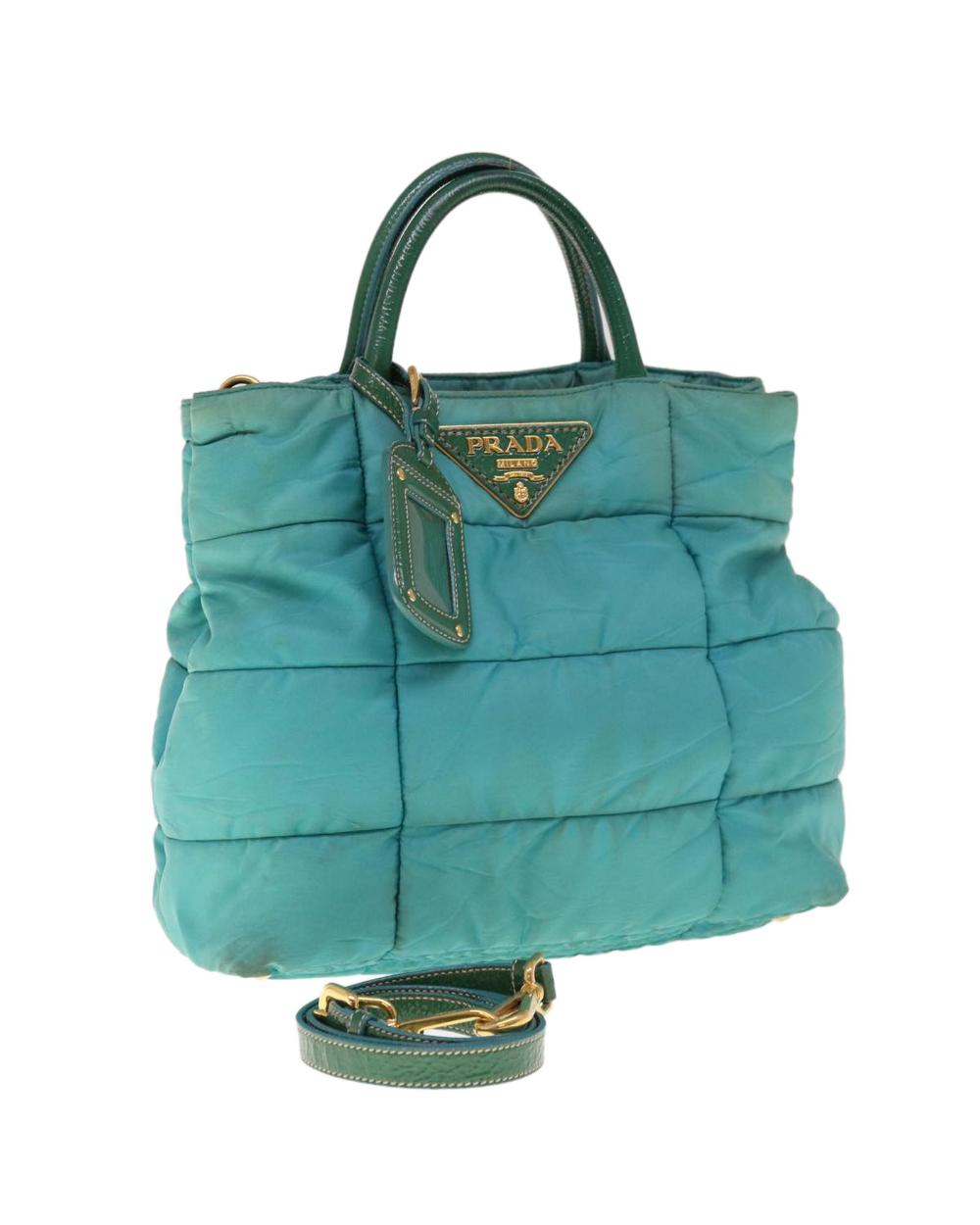 Green Nylon Prada Handbag