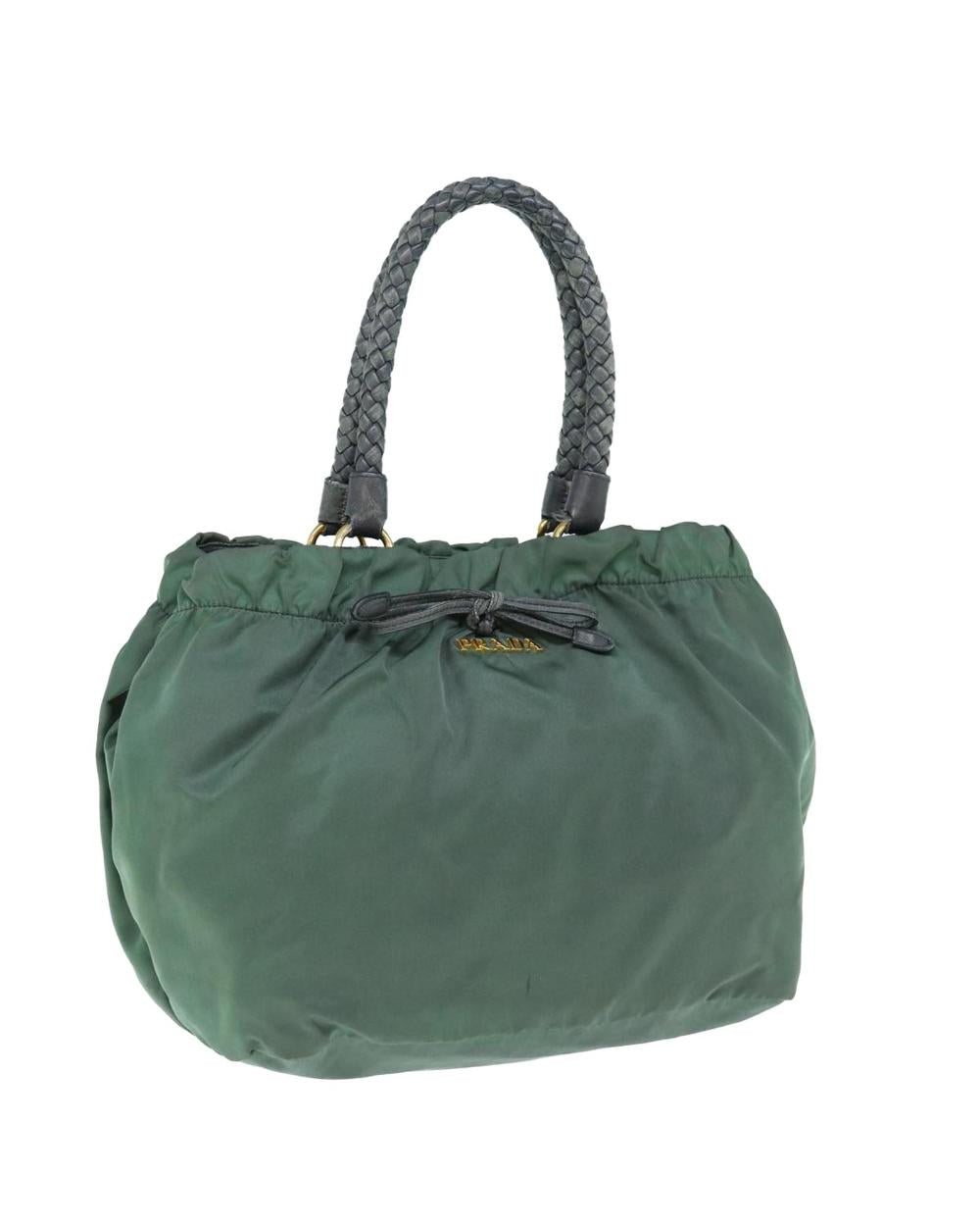 Green Nylon Prada Handbag