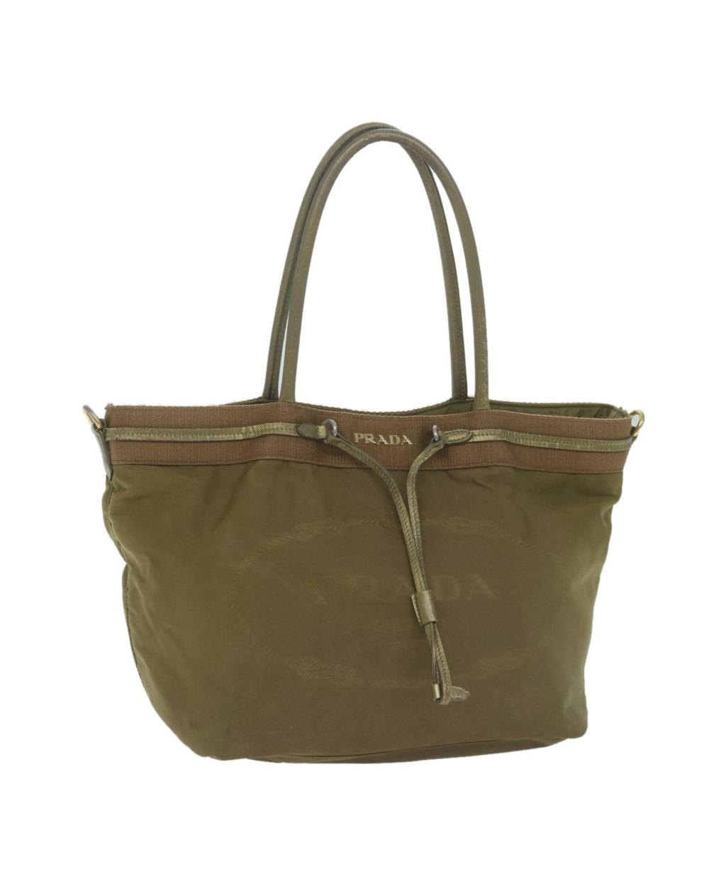 Green Nylon Prada Tote