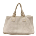 Grey Fabric Prada Canapa Tote