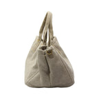 Grey Fabric Prada Canapa Tote