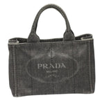 Grey Fabric Prada Tote