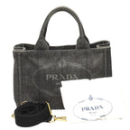 Grey Fabric Prada Tote