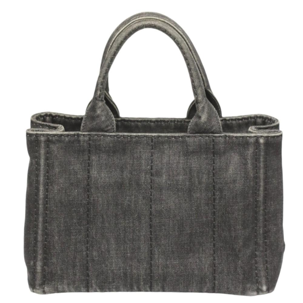 Grey Fabric Prada Tote
