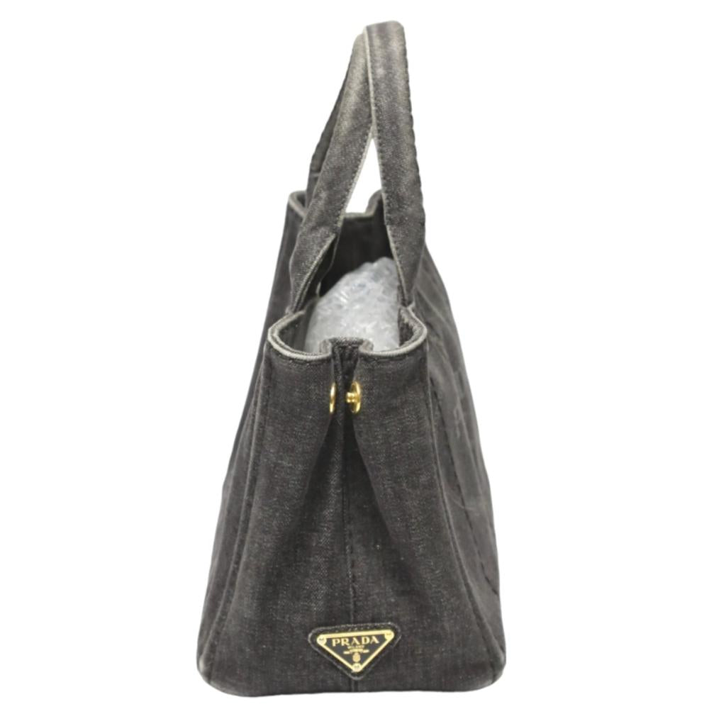 Grey Fabric Prada Tote