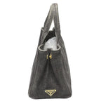 Grey Fabric Prada Tote