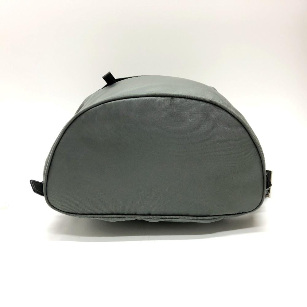 Grey Leather Prada Backpack
