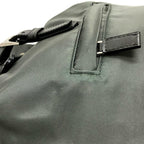 Grey Leather Prada Backpack