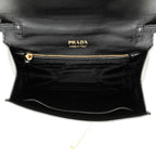 Grey Leather Prada Crossbody Bag