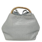 Grey Leather Prada Handbag
