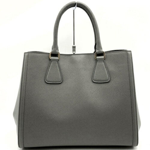 Grey Leather Prada Handbag