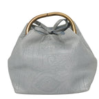 Grey Leather Prada Handbag