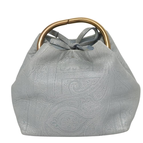 Grey Leather Prada Handbag