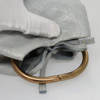 Grey Leather Prada Handbag