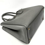 Grey Leather Prada Handbag