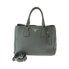 Grey Leather Prada Tote