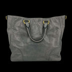 Grey Leather Prada Tote