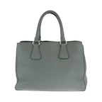 Grey Leather Prada Tote
