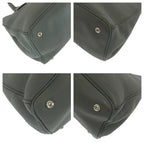 Grey Leather Prada Tote