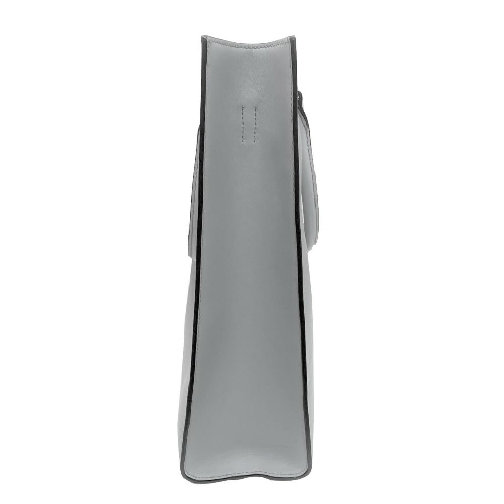 Grey Leather Prada Tote