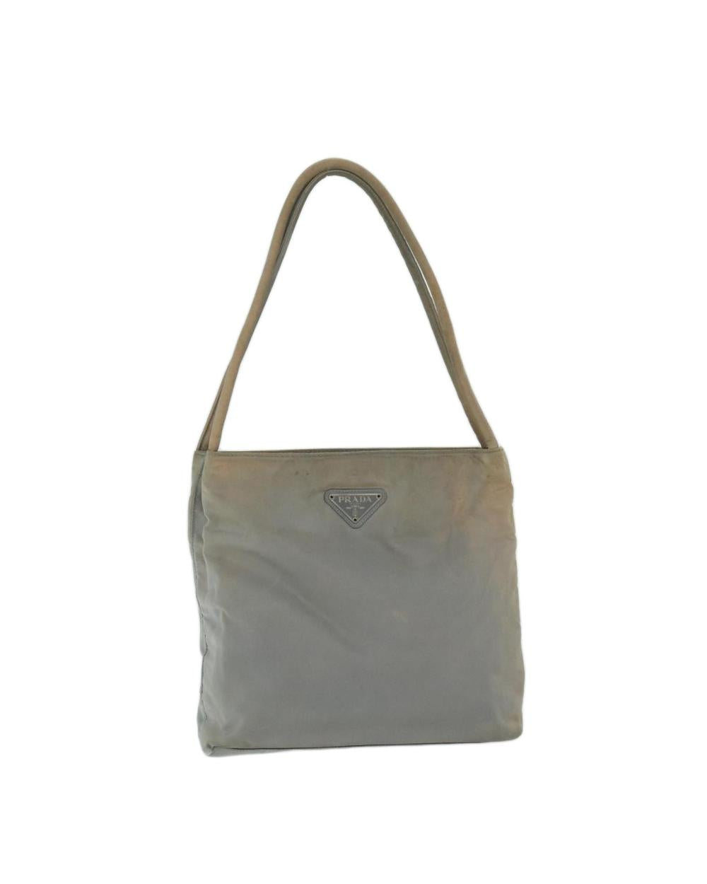 Grey Nylon Prada Handbag