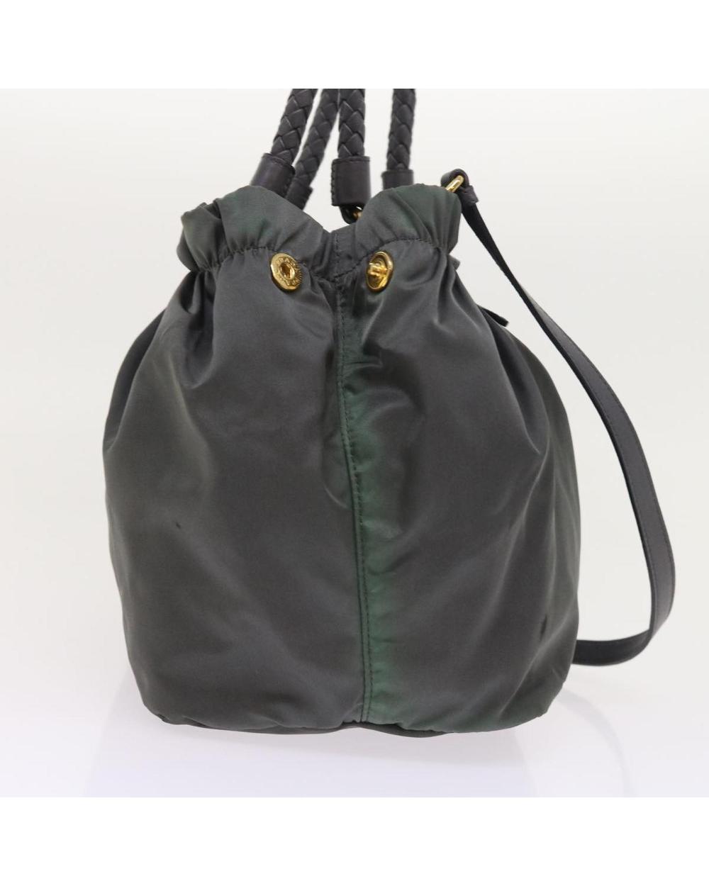 Grey Nylon Prada Handbag