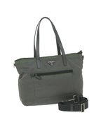 Grey Nylon Prada Shoulder Bag