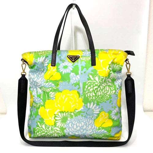 Multicolor Canvas Prada Tote