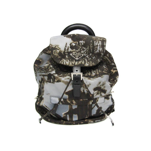 Multicolor Canvas Prada Backpack
