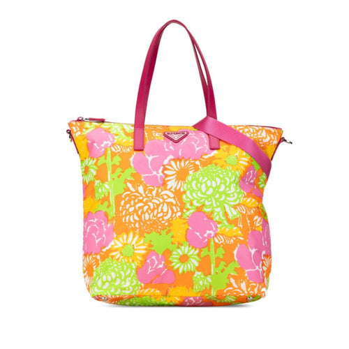 Multicolor Canvas Prada Tote
