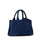 Navy Canvas Prada Canapa Tote