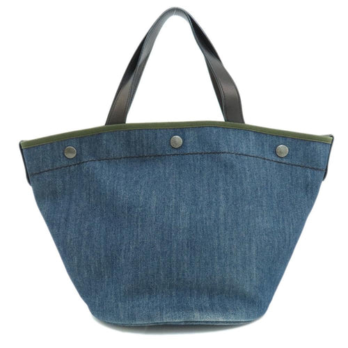 Navy Denim Prada Tote
