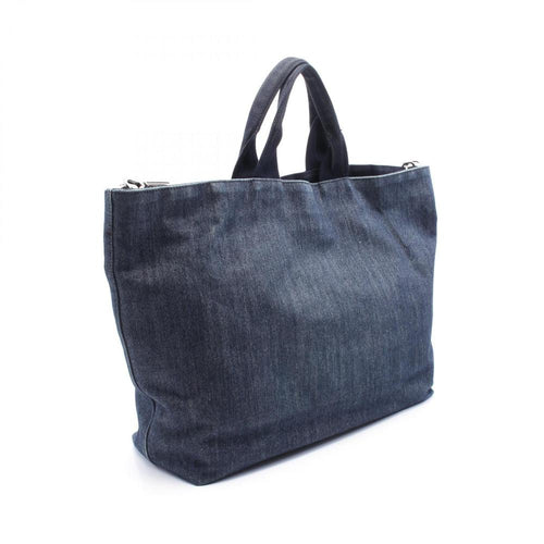 Navy Denim Prada Tote
