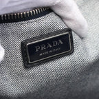 Navy Denim Prada Tote