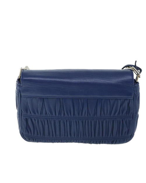 Navy Leather Prada Crossbody Bag