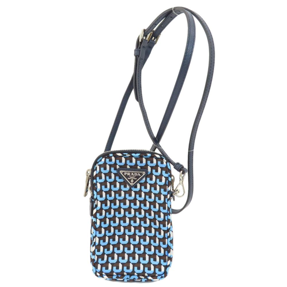 Navy Leather Prada Tessuto