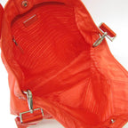 Orange Fabric Prada Tote