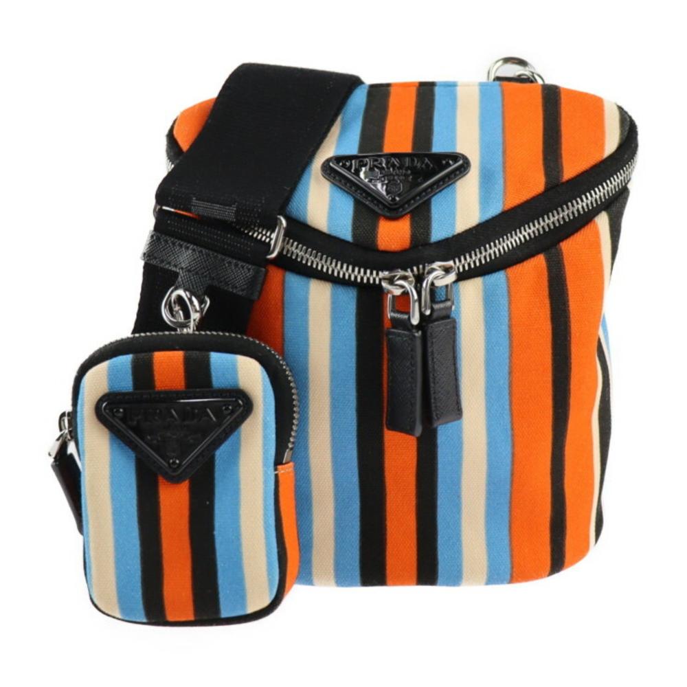 Orange Leather Prada Shoulder Bag