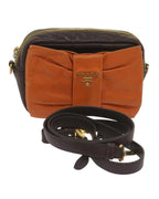 Orange Leather Prada Shoulder Bag