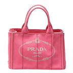 Pink Canvas Prada Tote
