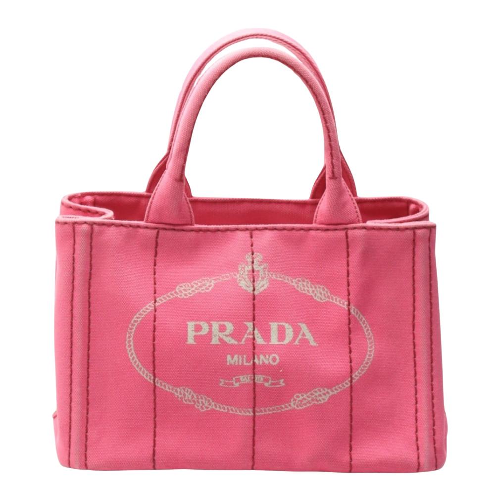 Pink Canvas Prada Tote